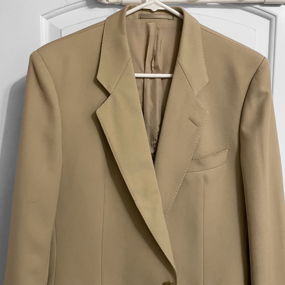 Hugo Boss Beige Textured Blazer Size Large - Picture 2 of 9